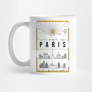 Paris Minimal Lineal Poster Mug